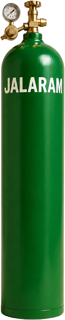 Jalaram Argon gas cylinder — Green cylinder